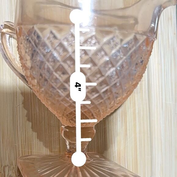 Hocking Miss America Pink Depression Glass table Creamer pitcher.  4” - Picture 6 of 6